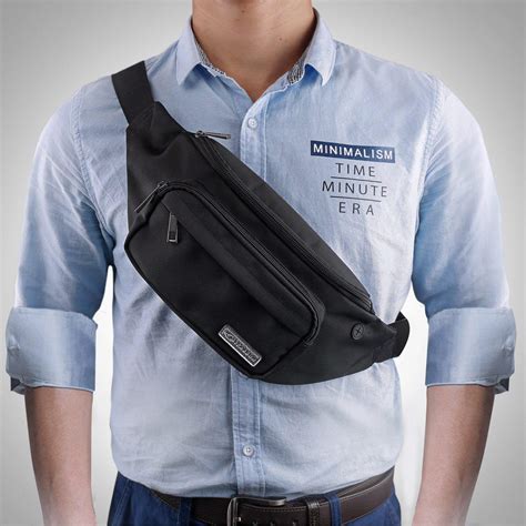 men's over shoulder fanny pack.